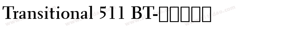Transitional 511 BT字体转换